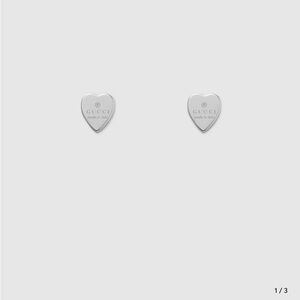 Gucci Metallic Heart Stud Earrings